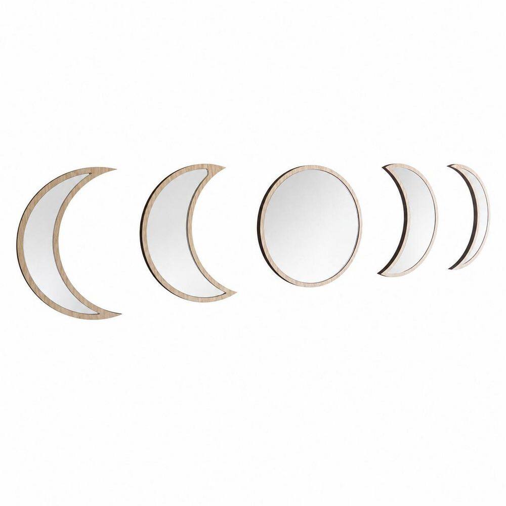 10.5 in. W x 10.5 in. H Beige Moon Phase Frameless Decorative Acrylic Wall Mirror Set (5-Piece) price history on PriceWatchPro