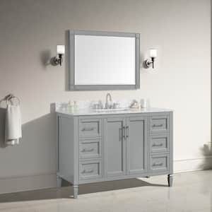 Stockham 48 in. W x 21.5 in. D x 34 in. H Bath Vanity Cabinet without Top in Chilled Gray