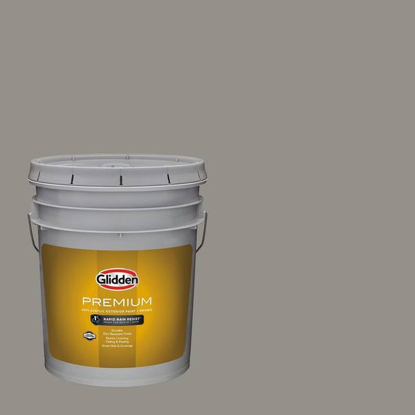Glidden Premium 5 gal. PPG0998-5 Mt. Rainier Semi-Gloss Exterior Latex ...