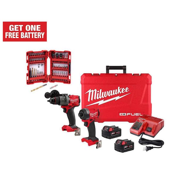 Milwaukee 3697-22 M18 FUEL Brushless Hammer Drill + Impact Driver Kit New  GEN 4 45242637744