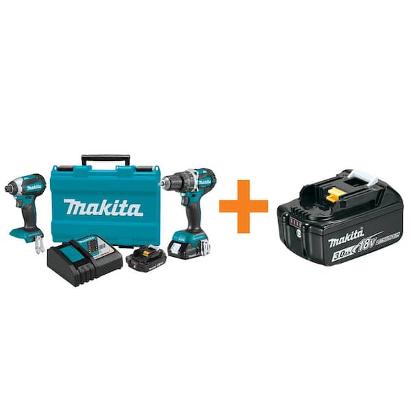 18V LXT Lithium-Ion Cordless Compact Brushless 2-Piece Combo Kit/Bonus (2-Tool) with 3.0Ah Battery