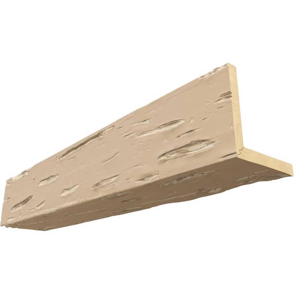 Ekena Millwork Endurathane 6 in. H x 8 in. W x 10 ft. L Pecky Cypress Sand Dune Faux Wood Beam