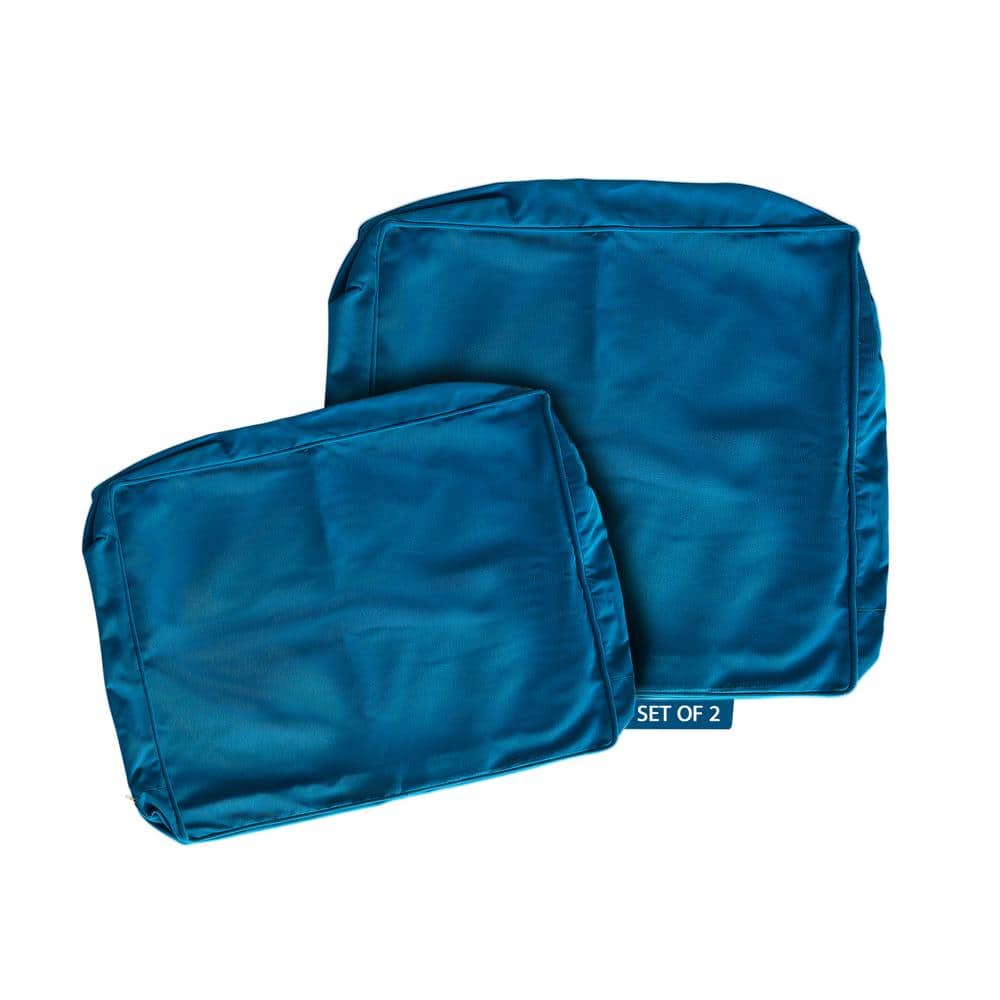 BLISSWALK Outdoor Slipcover Set Seat Plus Back 24 in. x 24 in. and 18 in. x 24 in. for Deep Seat