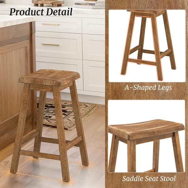 Solid oak on sale counter stools