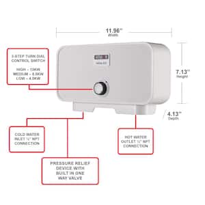 13 kW/240V 2.25 GPM Residential Electric Tankless Water Heater with PRD, Ideal for a Full Bathroom (2-Pack)
