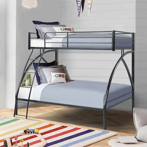 Clementine Black Finish Twin/Full Metal Bunk Bed