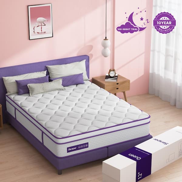 Sersper Queen Medium Firm Memory Foam 8 in. Bed-in-a-Box Mattress