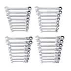 Master Standard and Flex Head SAE/MM Combination Ratcheting Wrench Set (32-Piece)