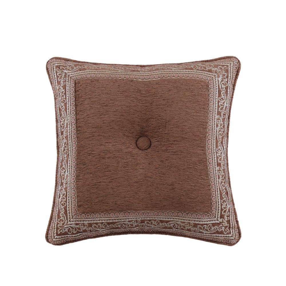 Wallace Terracotta Terracotta Polyester Border 18 in. Square Decorative Thr