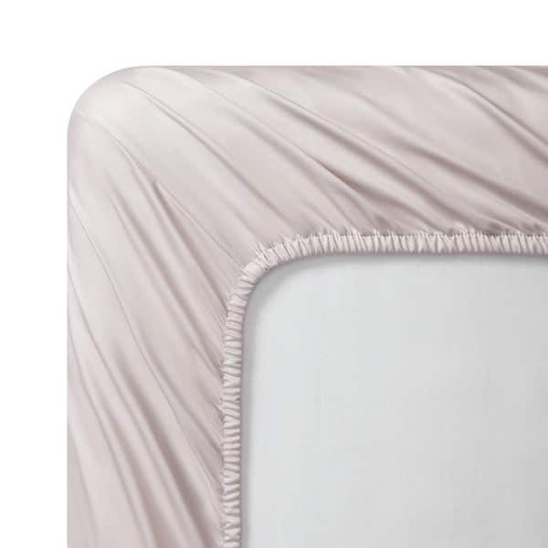 VERA WANG Solid 800 Thread Pink Blend King Sheet Set USHSA01194001 - The Home Depot