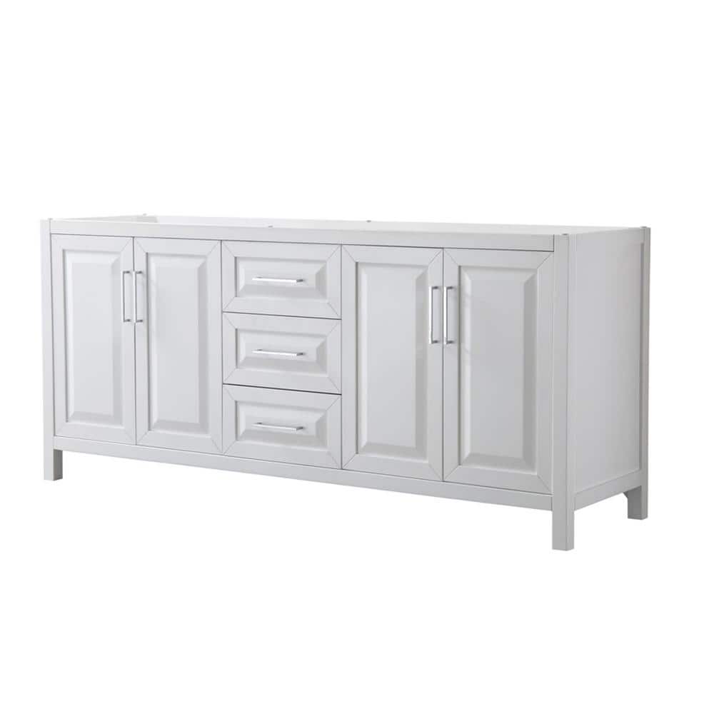 Daria 78.75 in. Double Bathroom Vanity Cabinet Only in White price history on PriceWatchPro