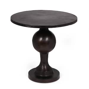 Finn 31 in. Aluminum Seats 3 Raw Bronze Round Metal Dining Table