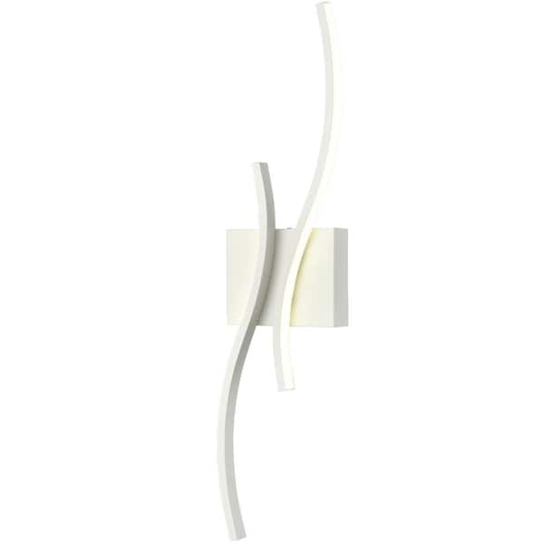 CLAXY 6.3 in. 1-Light White Finish Wall Sconce with Standard Shade