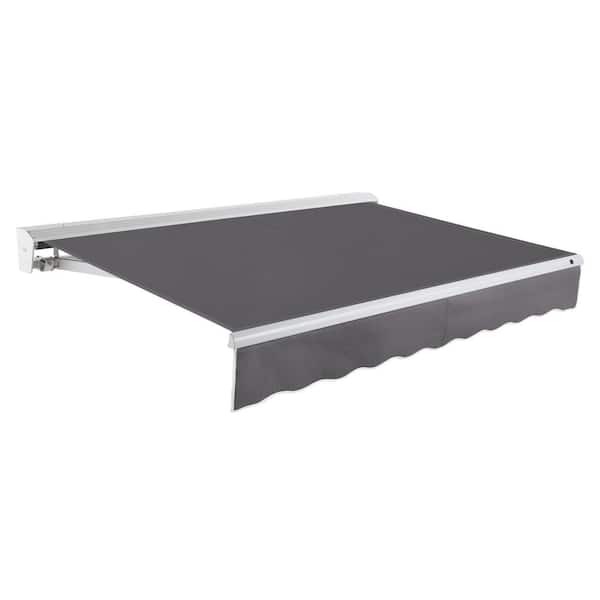 AWNTECH 12 ft. Key West Left Motor Retractable Awning with Cassette (120 in. Projection) in Navy