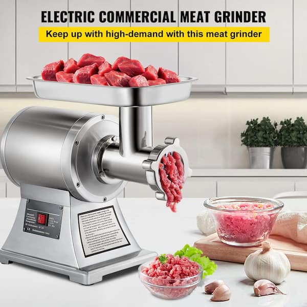 Commercial Meat Grinder 550 lb./h 1100 W Electric Meat Mincer ETL Approved Heavy Duty Industrial Mincer Machine Silver