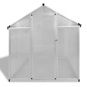 74.8 in. W x 99.8 in. D x 78.74 in. H White Metal Greenhouse