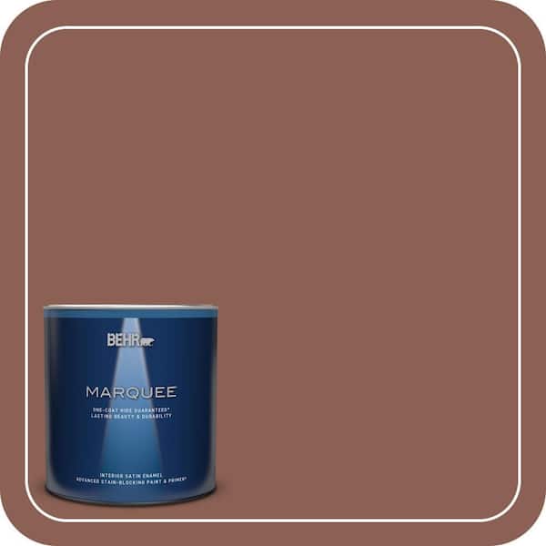 BEHR MARQUEE 1 qt. #ECC-26-1 Cedar Grove Satin Enamel Interior Paint & Primer