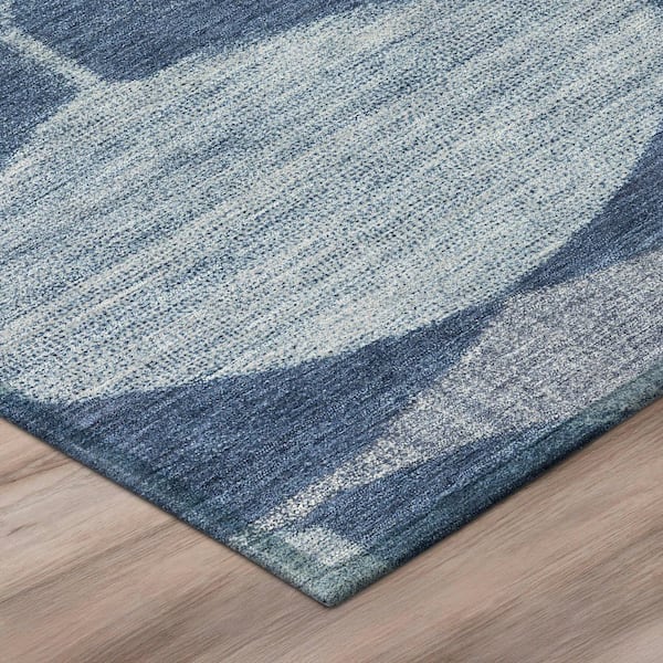 Chantille Machine Washable Indoor/Outdoor Abstract ACN3060 Navy 10 ft. x 14 ft. Area Rug
