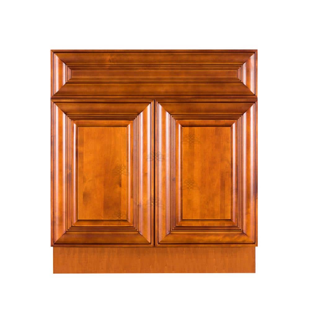 Cambridge Assembled 24 in. x 21 in. x 33 in. Bath Vanity Sink Base Cabinet with 2-Doors in Chestnut price history on PriceWatchPro