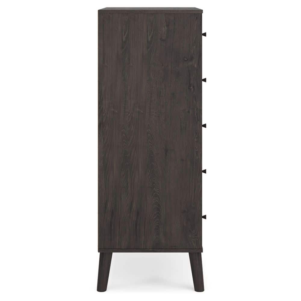 Piperton Two-Tone 5-Drawer Chest with Charcoal and Sugarberry Finish