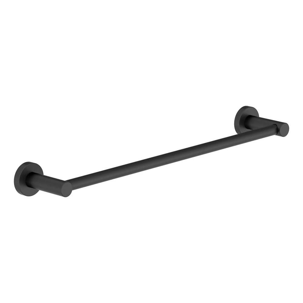 Symmons Dia 24 in. Wall-Mounted Towel Bar in Matte Black-353TB-24-MB ...