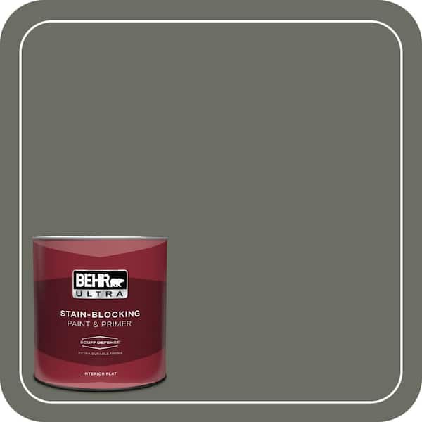 BEHR ULTRA 1 qt. #N380-6 Bonsai Trunk Extra Durable Flat Interior Paint & Primer