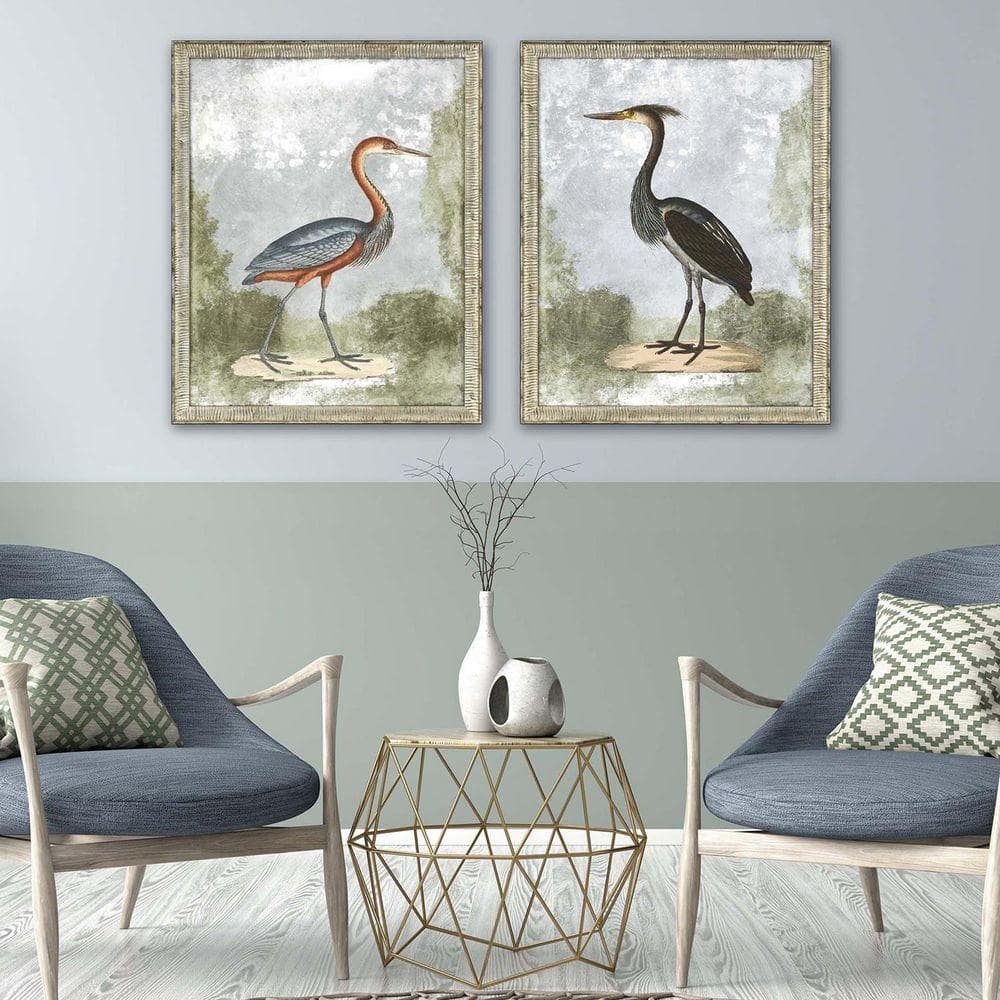 UPC 710997144648 product image for Cranes by Inspire Studio 2 Piece Framed Giclee Culture Art Print 33 in. x 27 in. | upcitemdb.com
