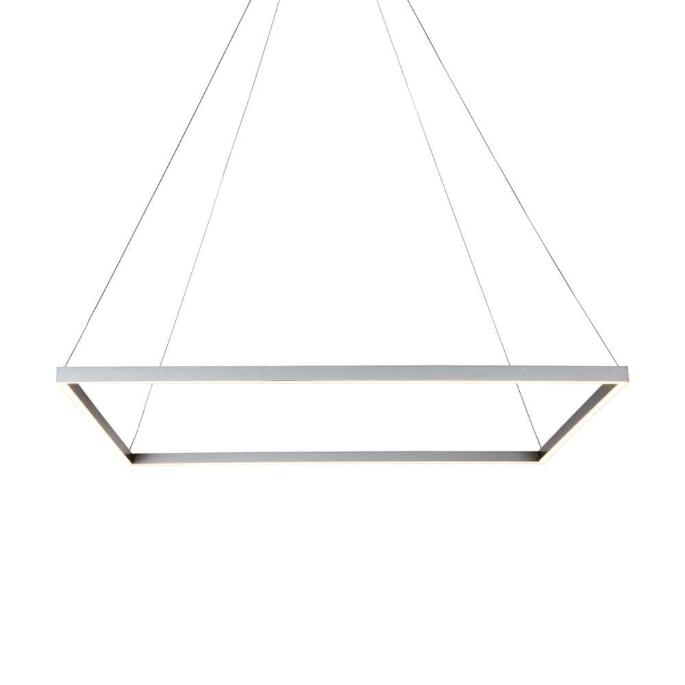 Atria 39.5" Silver LED Square Pendant Light