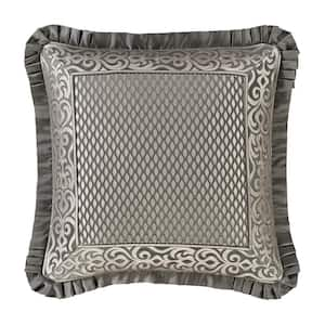 Blythe Silver Border Polyester Euro Sham 26 in. L X 26 in. W.