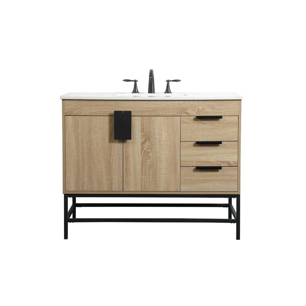 Simply Living 42 in. W x 22 in. D x 33.5 in. H Bath Vanity in Mango Wood wi