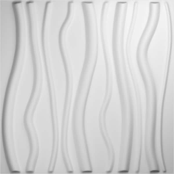 Ekena Millwork 1 in. x 19-5/8 in. x 19-5/8 in. White PVC Jackson EnduraWall Decorative 3D Wall Panel (2.67 sq. ft.)