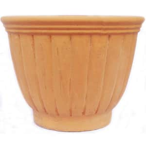 17 in. Terracotta Clay Tall Tulip Vase