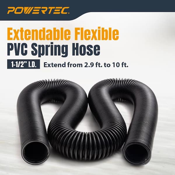 Power Tool Vacuum Dust Collection Hose Kit with 10 ft. Hose, 4 Shop Vacuum Adapters and 2-1/2 in. to 2-1/4 in. Reducer