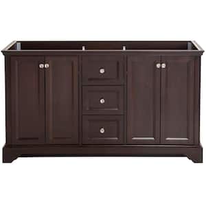 Stratfield 60 in. W x 22 in. D x 34 in. H Bath Vanity Cabinet without Top in Chocolate