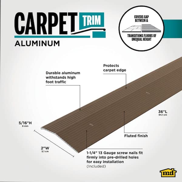 2 in. x 36 in. Amber Fluted Crapet Trim Transition Strip