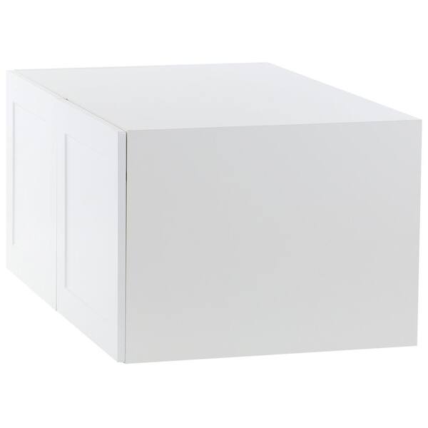 Cambridge Shaker Assembled 36x18x24.5 in. Refrigerator Wall Cabinet with 2 Soft Close Doors in White Cambridge Shaker Assembled 36x18x24.5 in. Refrigerator Wall Cabinet with 2 Soft Close Doors in White
