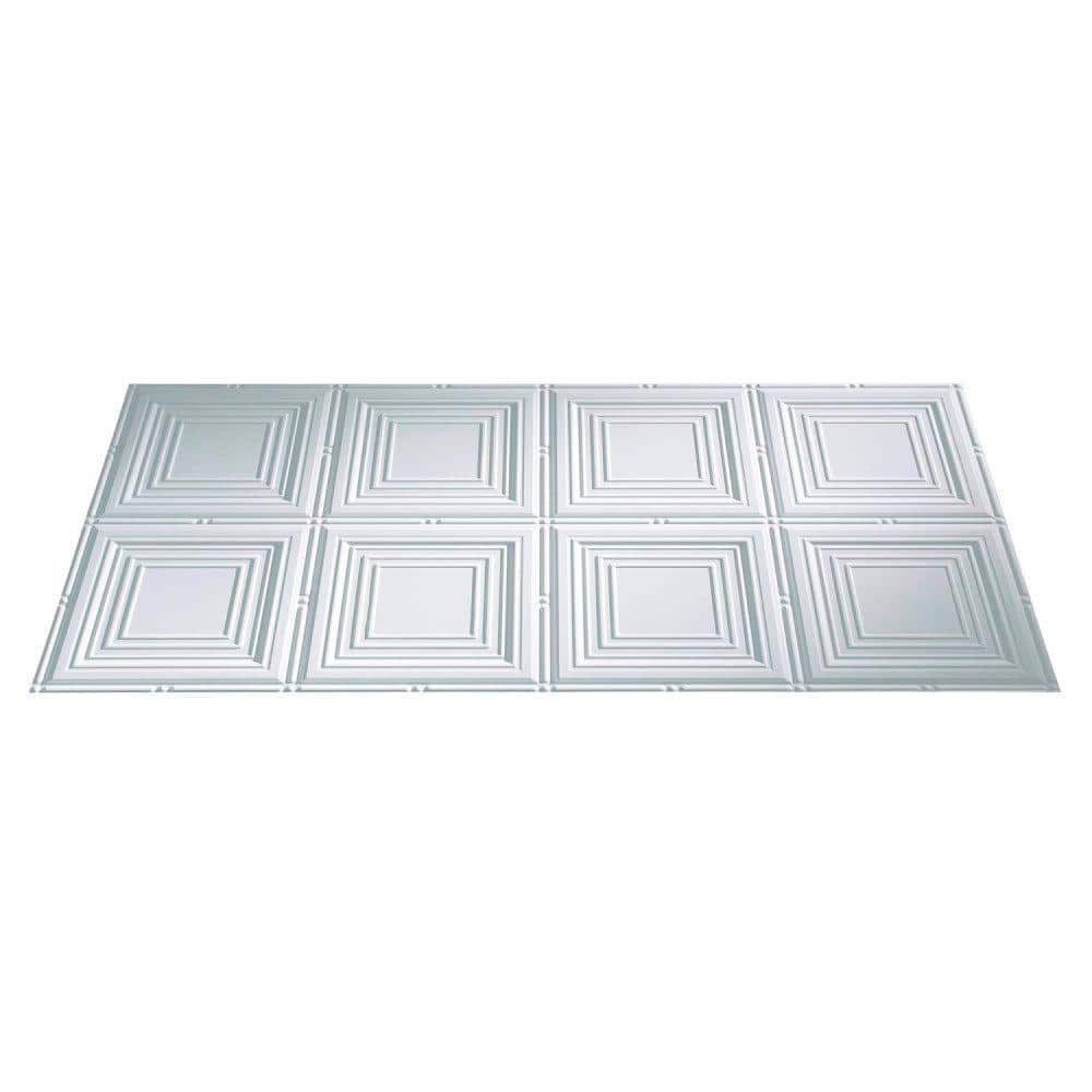Matte White 48'' x 24'' Decorative Vinyl Ceiling Panels