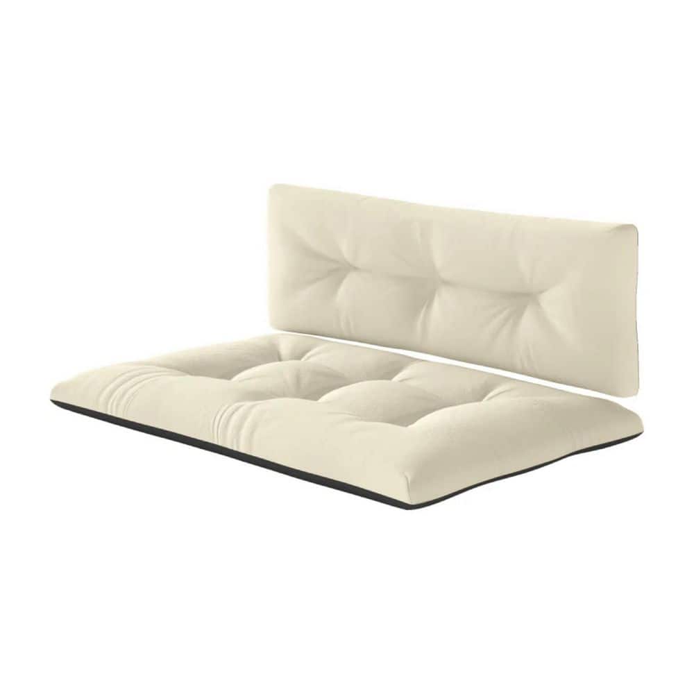 47 x 16 Polyester Replacement Outdoor Tufted Loveseat Cushion, Patio Sofa Cushion Set with Seat & Back in Cream White price history on PriceWatchPro
