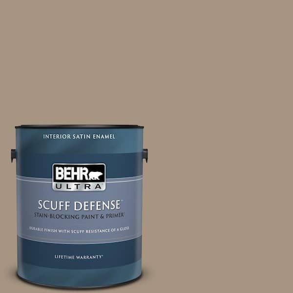 BEHR ULTRA 1 gal. #PPU7-05 Pure Earth Extra Durable Satin Enamel Interior Paint & Primer