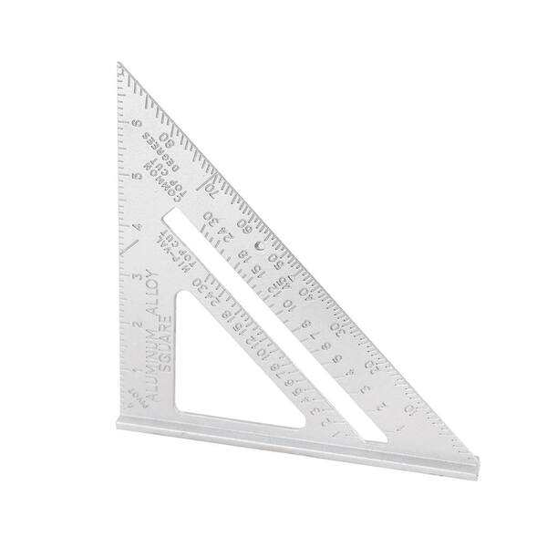 POWERTEC 7 in. Aluminum Rafter Square High Precision Layout Tool