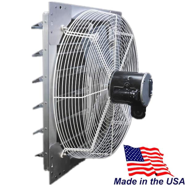 5895 CFM Shutter Exhaust Fan Wall Mounted, 30 in. Propeller