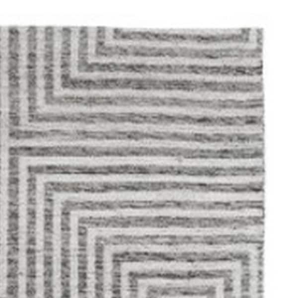 Seni Black, Ivory and Gray 8 ft. x 10 ft. Geometric Area Rug