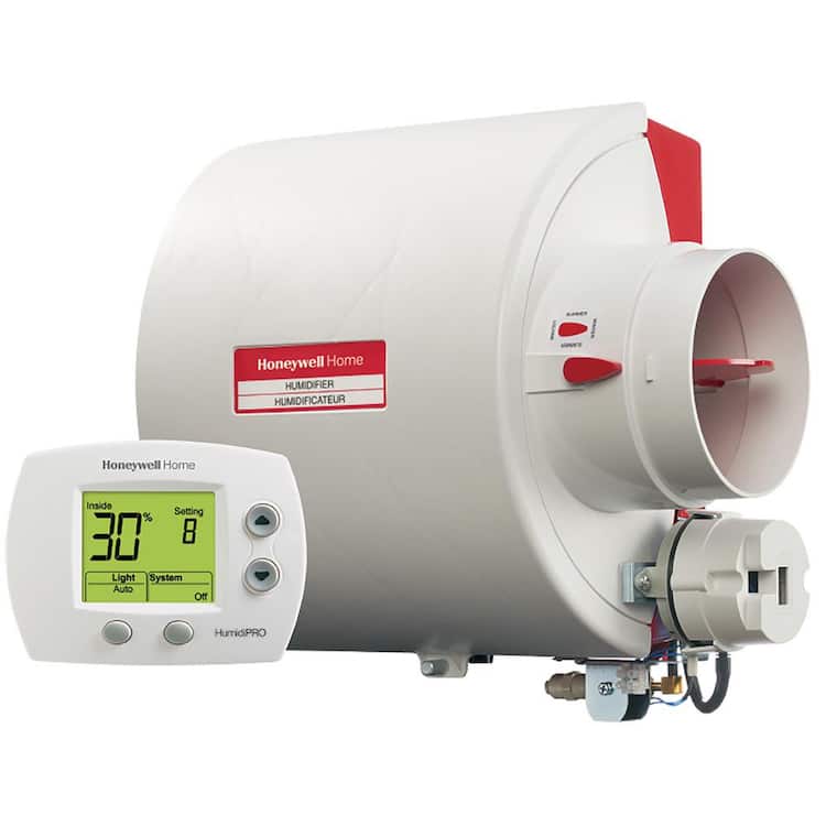  HE240D 16 Gallon Flow-Through Bypass Whole House Humidifier and Digital Humidistat