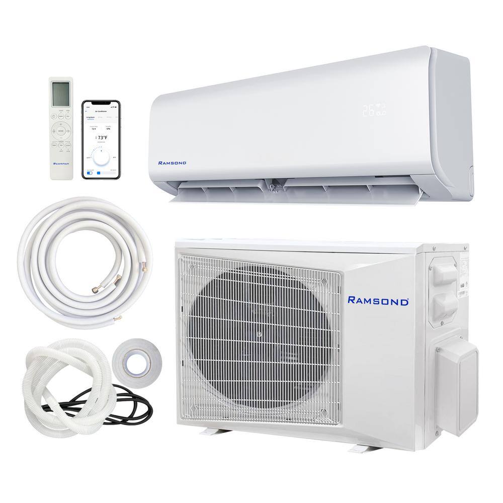 12,000 BTU SEER 19 1+Ton Wi-Fi Ductless Mini Split Air Conditioner and Heat Pump -230-Volt/60Hz+25 Ft Line Set Kit price history on PriceWatchPro