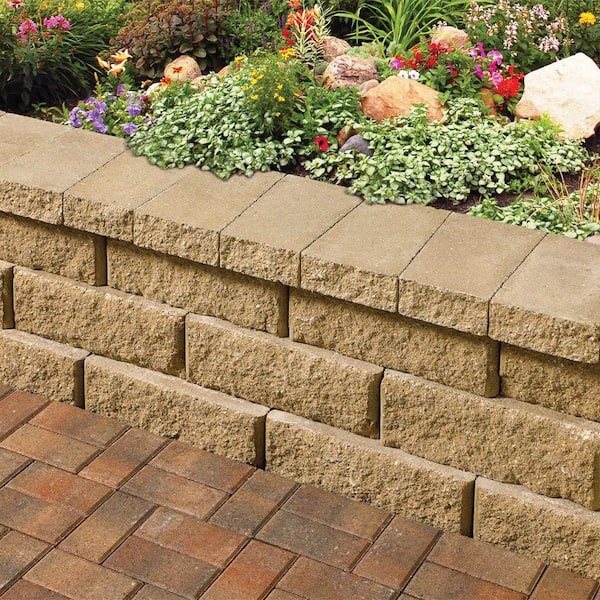 Diamond 10D 6 in. x 15.75 in. x 10 in. Tan Concrete Retaining Wall Block (40- Piece/Pallet)
