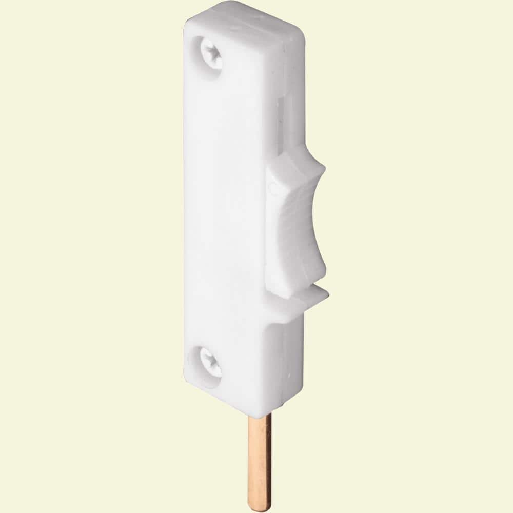 PrimeLine White, Plastic, Sliding Window Lock, Edge Mount U 9831 The
