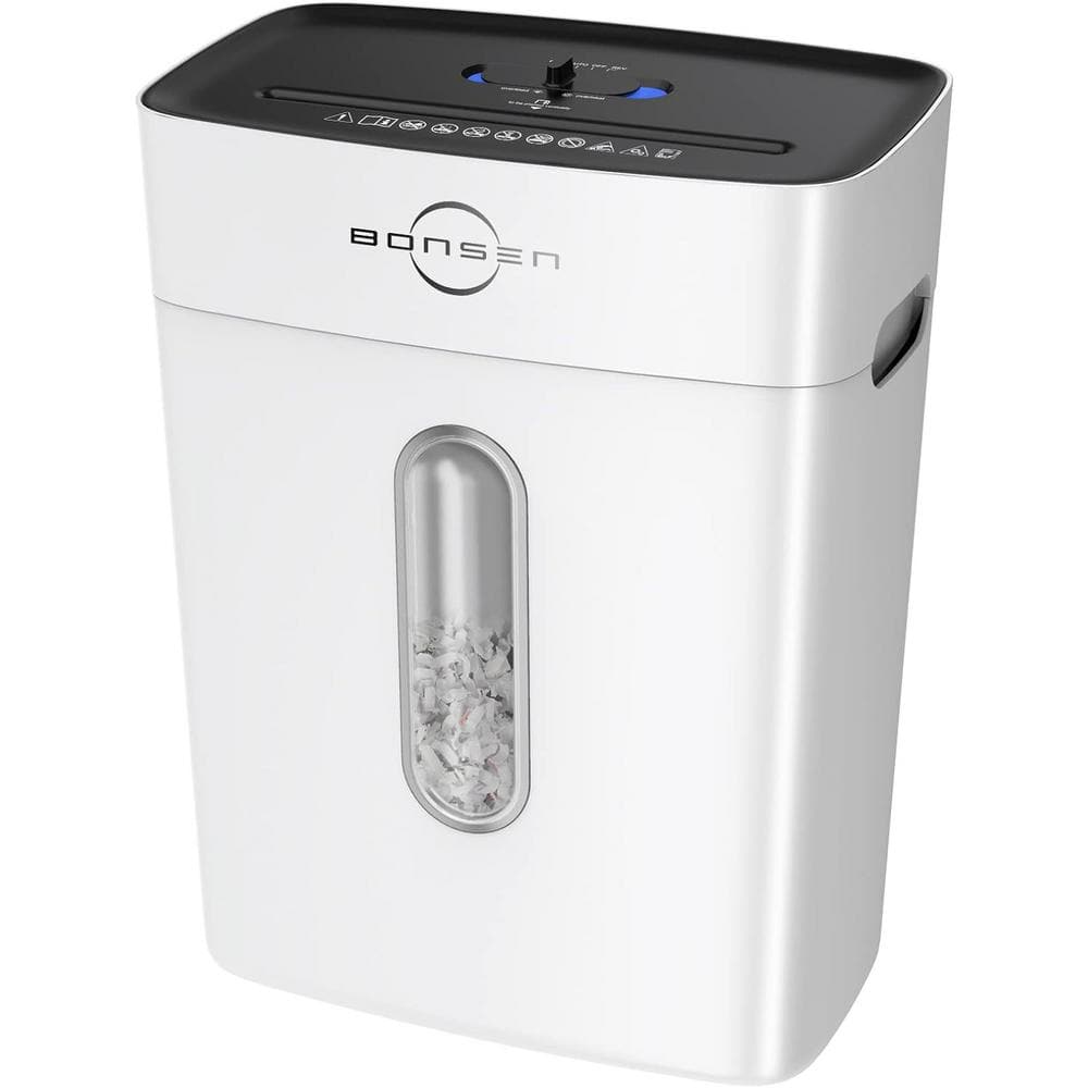 8-Sheet Crosscut Paper, Credit Card Shredder for Home, Office with 4 Gal. Wastebasket, ETL Certification in White -  Etokfoks, MLPH005LT763