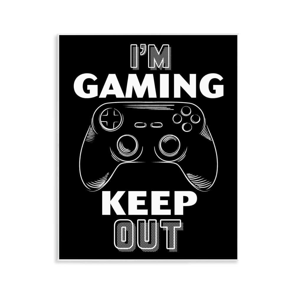 I'm Gaming Keep Out Wall Plaque Art, design by Marcus Prime