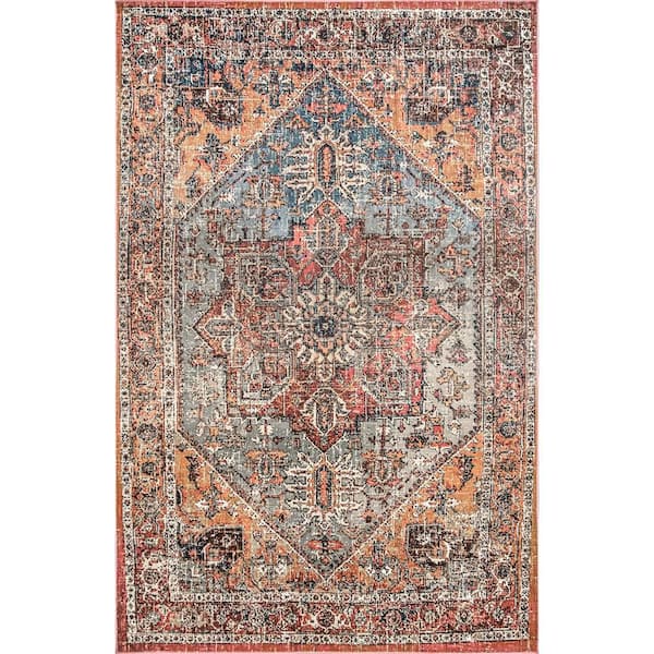 nuLOOM Amber Medallion Orange 5 ft. x 8 ft. Area Rug