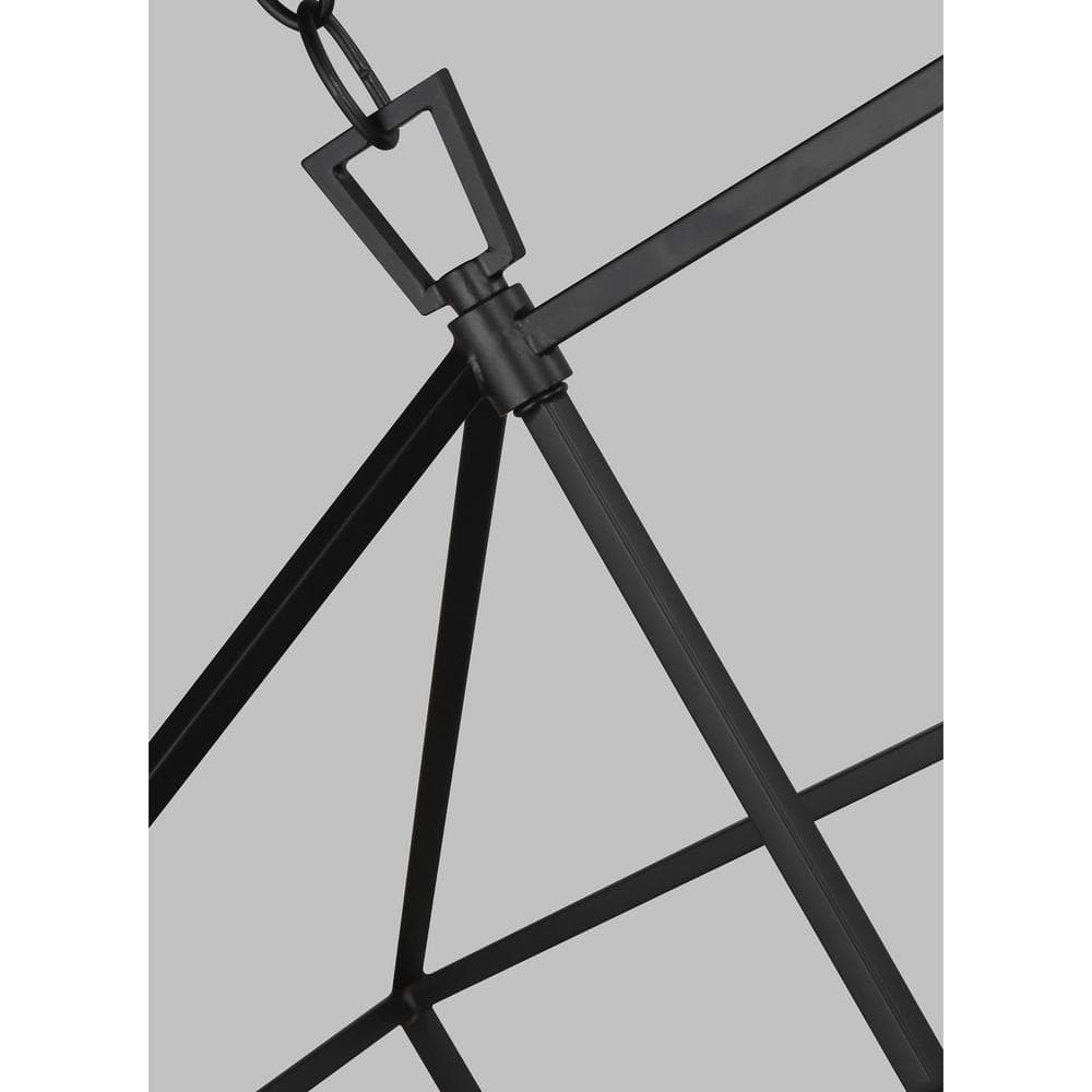 Midnight Black 5-Light Candelabra Cage Chandelier